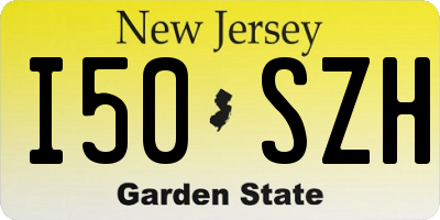NJ license plate I50SZH