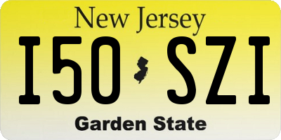NJ license plate I50SZI