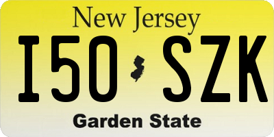 NJ license plate I50SZK