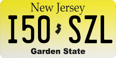 NJ license plate I50SZL