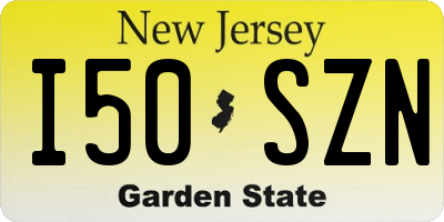 NJ license plate I50SZN