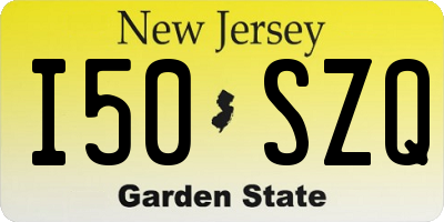 NJ license plate I50SZQ