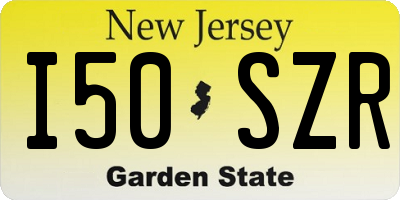 NJ license plate I50SZR
