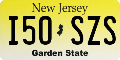 NJ license plate I50SZS