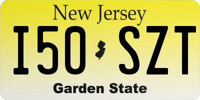 NJ license plate I50SZT