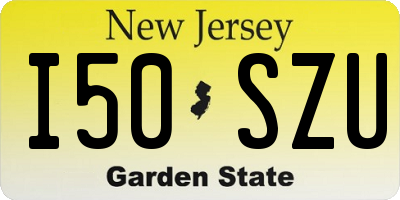 NJ license plate I50SZU