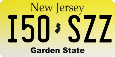 NJ license plate I50SZZ