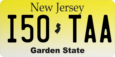 NJ license plate I50TAA