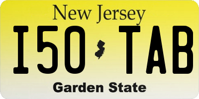 NJ license plate I50TAB