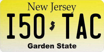 NJ license plate I50TAC