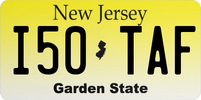 NJ license plate I50TAF