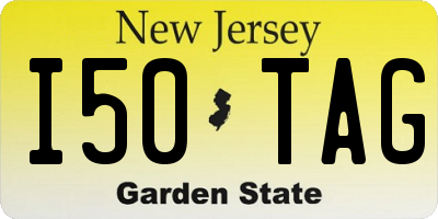 NJ license plate I50TAG