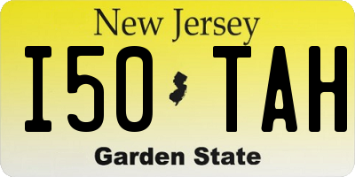 NJ license plate I50TAH