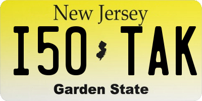 NJ license plate I50TAK