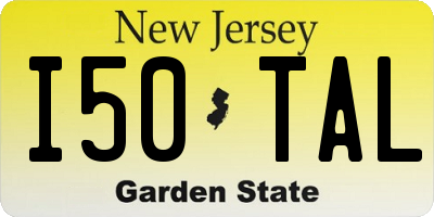 NJ license plate I50TAL