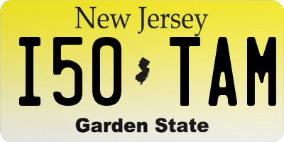 NJ license plate I50TAM