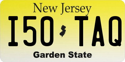NJ license plate I50TAQ