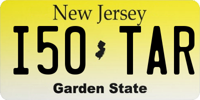 NJ license plate I50TAR