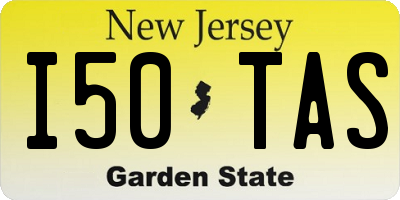 NJ license plate I50TAS