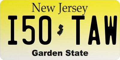 NJ license plate I50TAW