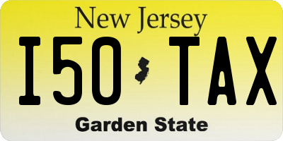 NJ license plate I50TAX