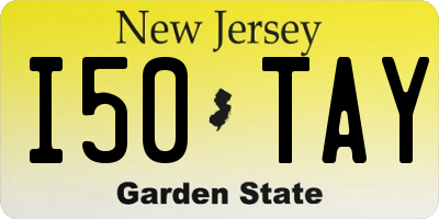 NJ license plate I50TAY