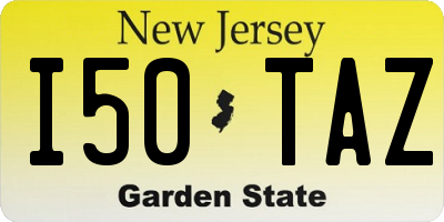 NJ license plate I50TAZ