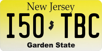 NJ license plate I50TBC