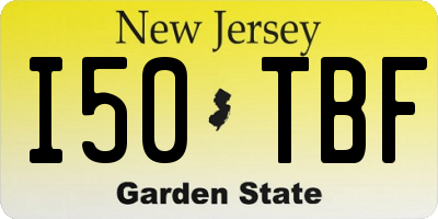 NJ license plate I50TBF