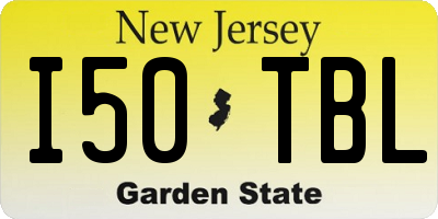 NJ license plate I50TBL