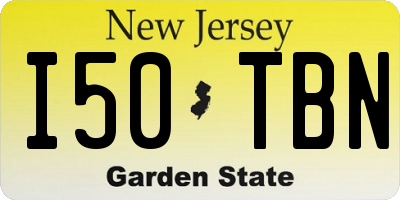 NJ license plate I50TBN