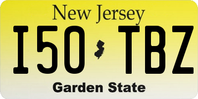 NJ license plate I50TBZ