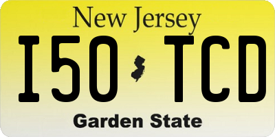 NJ license plate I50TCD