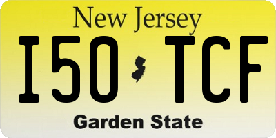 NJ license plate I50TCF