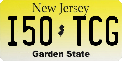 NJ license plate I50TCG