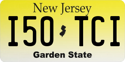 NJ license plate I50TCI