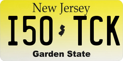 NJ license plate I50TCK