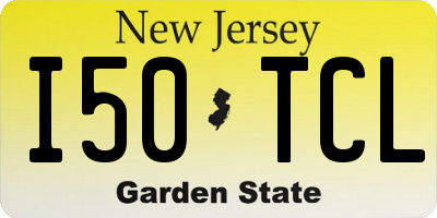 NJ license plate I50TCL