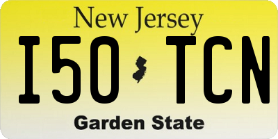 NJ license plate I50TCN