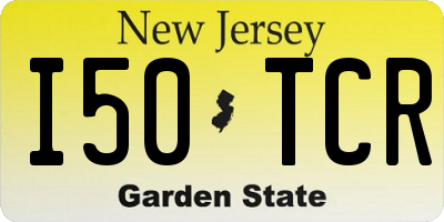 NJ license plate I50TCR