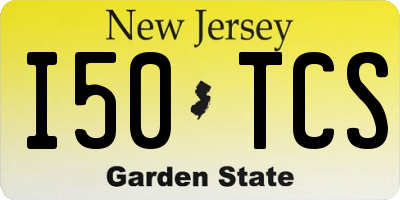 NJ license plate I50TCS