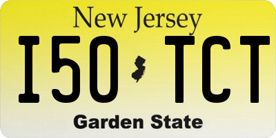 NJ license plate I50TCT