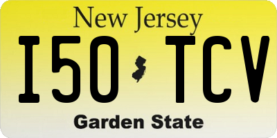 NJ license plate I50TCV