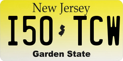 NJ license plate I50TCW