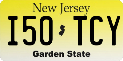 NJ license plate I50TCY