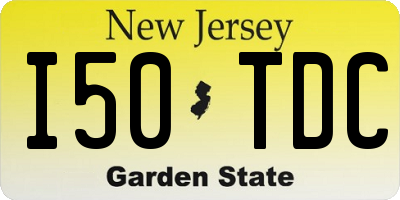 NJ license plate I50TDC