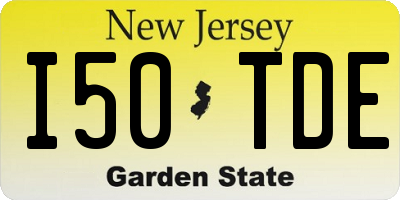 NJ license plate I50TDE