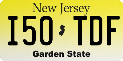 NJ license plate I50TDF