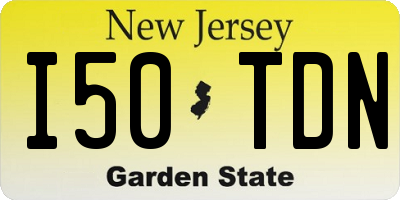 NJ license plate I50TDN