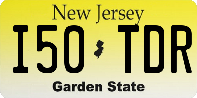 NJ license plate I50TDR